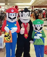 Mario, Luigi, and Donkey Kong Homemade Costume