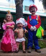 Mario, Princess Peach and Toad Homemade Costume