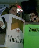Homemade Marlboro Lights & Bic Lighter Costumes