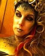 Medusa Halloween Costume and Make Up