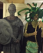 Medusa and her Stone Soldier Homemade Costume