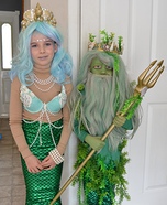 Mermaid and Poseidon Homemade Costume