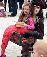Illusion costume ideas - Mermaid Captured by a Pirate Costume