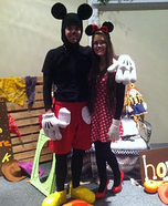 Mickey and Minnie Homemade Costume
