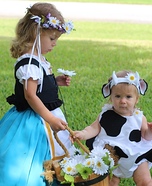 Milk Maid and Daisy Cow Homemade Costume