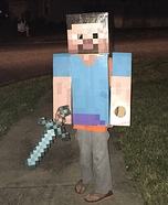 DIY Minecraft Steve Costume for Boys