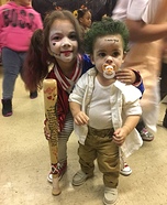 Mini Harley Quinn & the Joker Homemade Costume