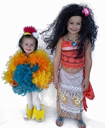 Moana and Hei Hei Homemade Costume