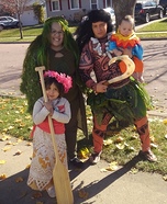 Moana Family Homemade Costume