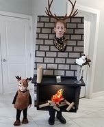 Mounted Deer Head Trophy Homemade Costume