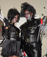 Mr and Ms Scissorhands Homemade Costume