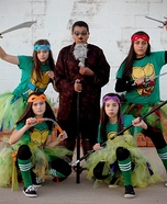 Ninja Turtles and Splinter Homemade Costume