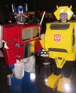 Optimus Prime and Bumblebee Transformers Costumes