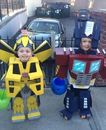 Optimus Prime and Bumblebee Transformers Homemade Costume