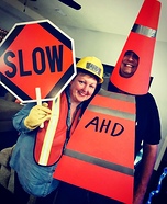 Orange Cone and Highway Safety Homemade Costume