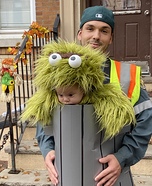 Oscar the Grouch hanging with DSNY Costume