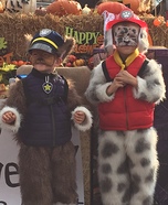 Paw Patrol Marshall and Chase Homemade Costumes