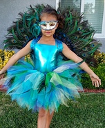 Homemade Peacock Costume for Girl