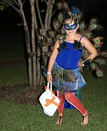Homemade Peacock Costume for Girls