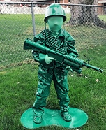 Plastic Green Army Man Toy Homemade Costume