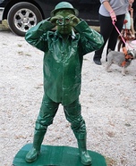 Green Plastic Toy Army Man Costume