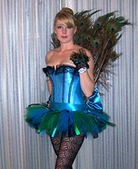 Homemade Plush Peahen Costume