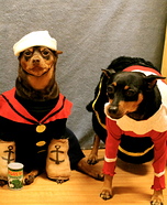 Kreative kostume ideer til hunde: Popeye og venner hunde kostumer