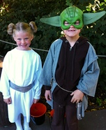 Princess Leia and Yoda Homemade Costume