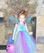 Homemade Peacock Costume for Girls