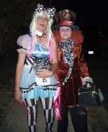 Psychedelic Alice & Mad Hatter Homemade Costume