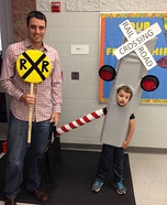 Railroad Crossing Signal Homemade Costume