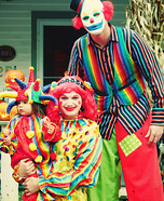 Rainbow Clowns Homemade Costume