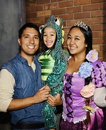Rapunzel, Flynn Rider and Pascal Homemade Costume