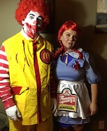 Ronald McDonald & Wendy Homemade Costume