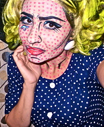 Roy Lichtenstein Pop Art Comic Book Queen Halloween Costume