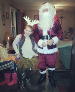 Santa and his Reindeer Homemade Costume