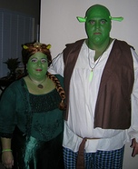 Homemade Shrek and Fiona Costume for Couples