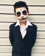 Skeleton of Johnny Cash Homemade Costume