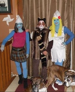 Smurfette, Vexy Smurf & Grumpy Cat Homemade Costume