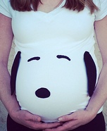 Costume ideas for pregnant women - Snoopy Pregnancy Costume