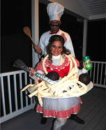 Spaghetti and Meatballs made by the Chef Homemade Costume