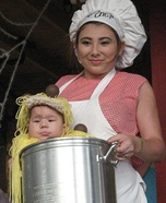 DIY matching costumes for babies and parents - Spaghetti & Meatballs Costume