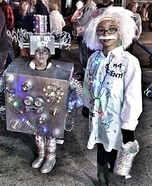 Sparkle Bot and Mad Scientist Homemade Costume