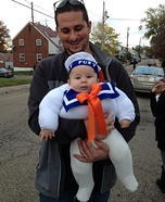 DIY Stay Puft Marshmallow Man Baby Costume