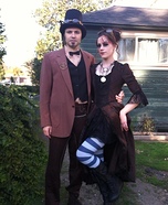 Steam-powered Girl and her Creator Homemade Costume