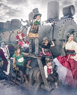 Steampunk Santa, Mrs. Claus, and Elves Family Costume