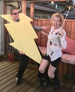 Struck by Lightning Homemade Costume