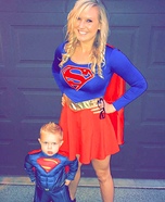 Super Mom and Super Toddler Costume