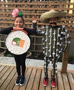 Sushi and Cactus Homemade Costume
