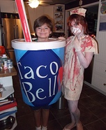 Homemade Taco Bell Cup Costume